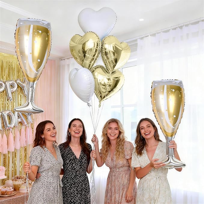 Champagne Balloons, Engagement Party Balloons - Image 2