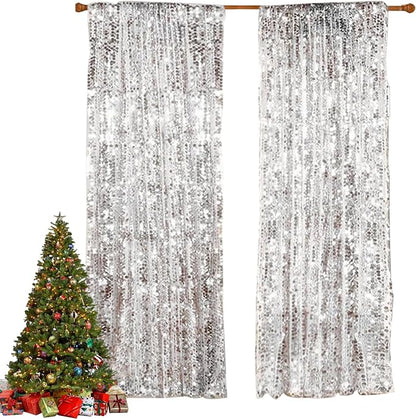 HH 9x8FT Big Shimmer Sequin Fabric Curtains, Photography Backdrop Panels - Image 6