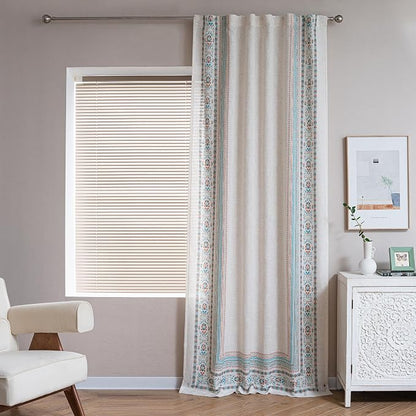 MYSKY HOME Boho Floral Curtains & Drapes 2 Panels - Image 2