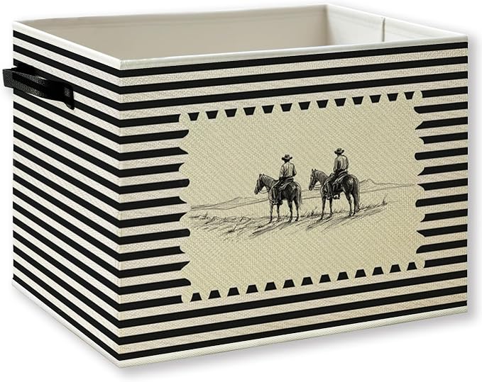 Western Cowboy Foldable Storage Bins Box by KSDUT