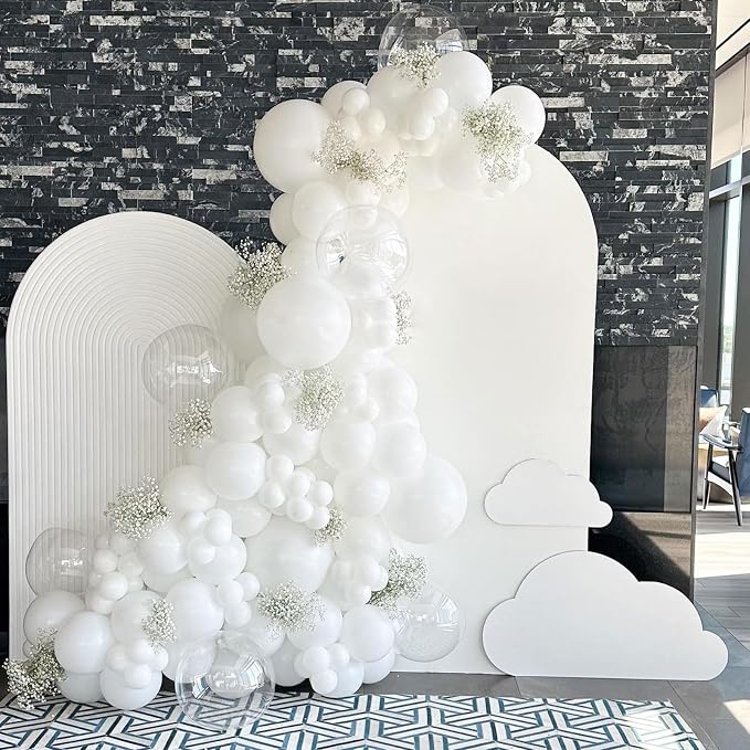 White Balloons, 12 Inch Pearl Pure White Ivory Latex Balloon - Image 4