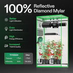 VIVOSUN S326 36"x20"x63" Grow Tent, High Reflective Mylar with Observation Window and Floor Tray for Hydroponics Indoor Plant for VS1000/VS2000