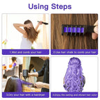 New Hair Chalk Comb Temporary Bright Hair Color Dye for Girls Kids, Washable Hair Chalk for Girls Age 4 5 6 7 8 9 10 New Year Birthday Cosplay DIY Halloween, Christmas（Purple)