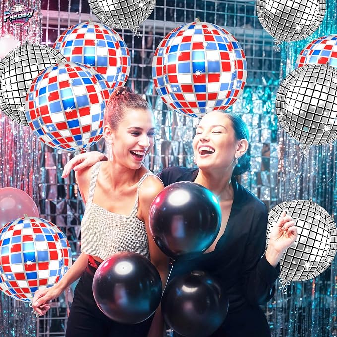 6pcs 22 Inch Colorful Disco Ball Balloons - Image 6