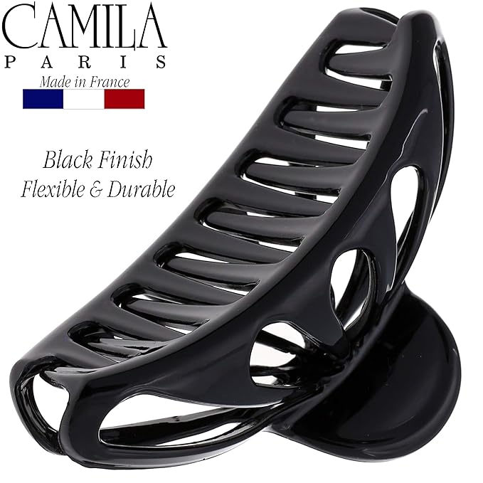 Camila Paris CP3053 2PK French Hair Clip for Women Thick Hair for Long Curly Wavy Hair, Girls Hair Claw Clips Fashion Styling Hair Accessories for Women, Strong Hold No Slip Grip, Made in France