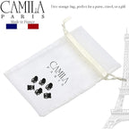Camila Paris CP2392 French Hair Clip for Women, Set of 6 Extra Small Black, Girls Hair Claw Clip Jaw Fashion Durable Styling Hair Accessories for Women, Ladies Strong Hold Grip Clamp, Made in France