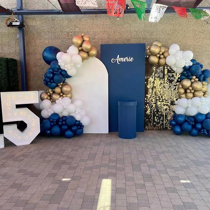 Royal Blue Gold White Balloons for Wedding Graduation Birthday Decorations | - Image 5
