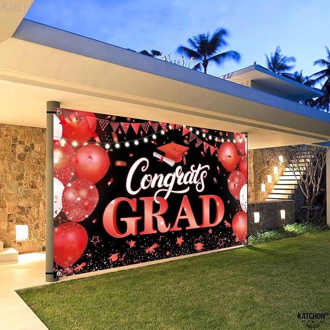 KatchOn Congratulations Banner 72x44 Inch | Congrats Grad Banner - Image 8