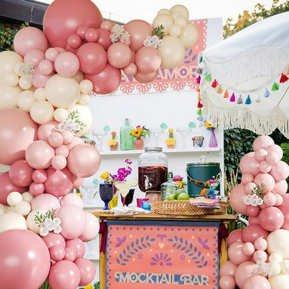 CROSSFINGERS Dusty Pink Balloon Arch Kit, Mexican Fiesta Party Decorations | - Image 7