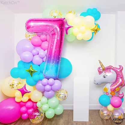 KatchOn, Rainbow Number 7 Balloon - Image 2