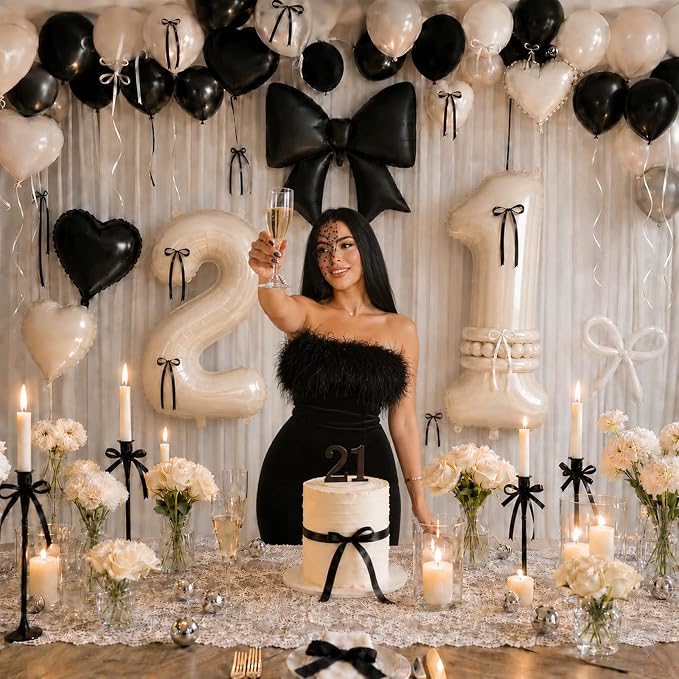 Cream 21 Number Balloon 40 Inch, 21st Birthday Decorations - Image 7