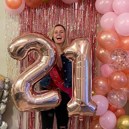 Rose Gold 14 Balloon - Image 3