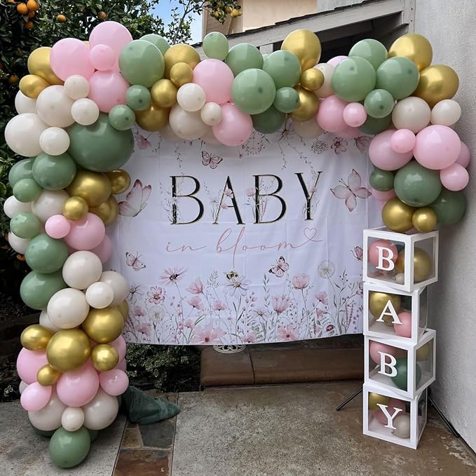 Sage Green Pink Balloon, 60 Packs 12 Inch Olive Green Pink Balloon - Image 8