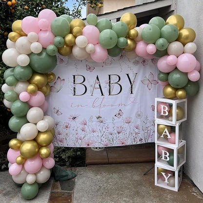 Sage Green Pink Balloon, 60 Packs 12 Inch Olive Green Pink Balloon - Image 8
