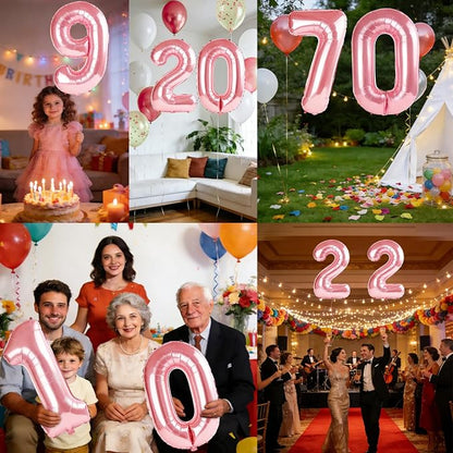 40 Inch Number 70 Balloons for 70th Birthday Party Decorations, 0-100 Jewelry - Image 7