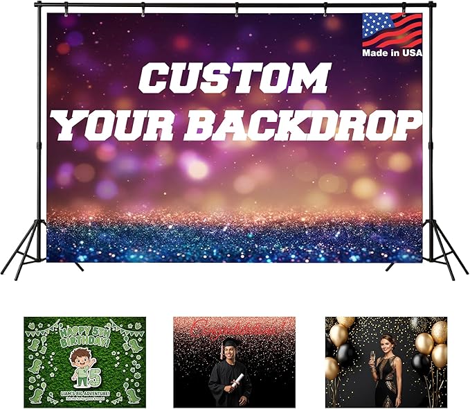 Custom Backdrop Personalized 5x3 Ft, Customized Photo Backdrop Banner by Acoweno