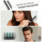 SALONSILK Hair Brush Comb Set, 5PCS Women Men Hair Brush & Styling Comb Set, Wide Tooth Rat Tail Fine Tooth Paddle Roller Combs - Professional Barber Tools for All Types
