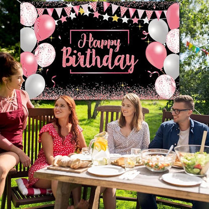 Tatuo Happy Birthday Decorations Backdrop Banner - Image 6