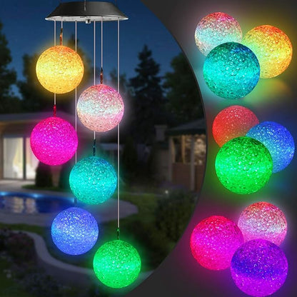 Toodour Solar Wind Chime, Color Changing Ball Wind Chimes Gifts by Toodour