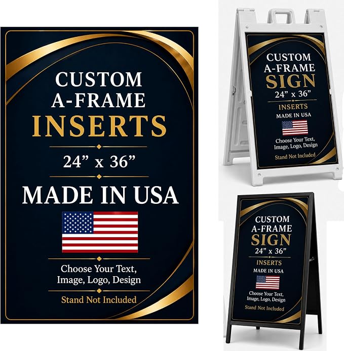 Custom Sandwich Board Signs Outdoor Waterproof A-Frame Signs Printed in USA | by BCB