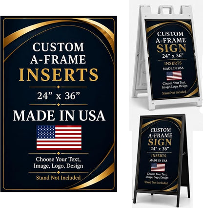 Custom Sandwich Board Signs Outdoor Waterproof A-Frame Signs Printed in USA | by BCB