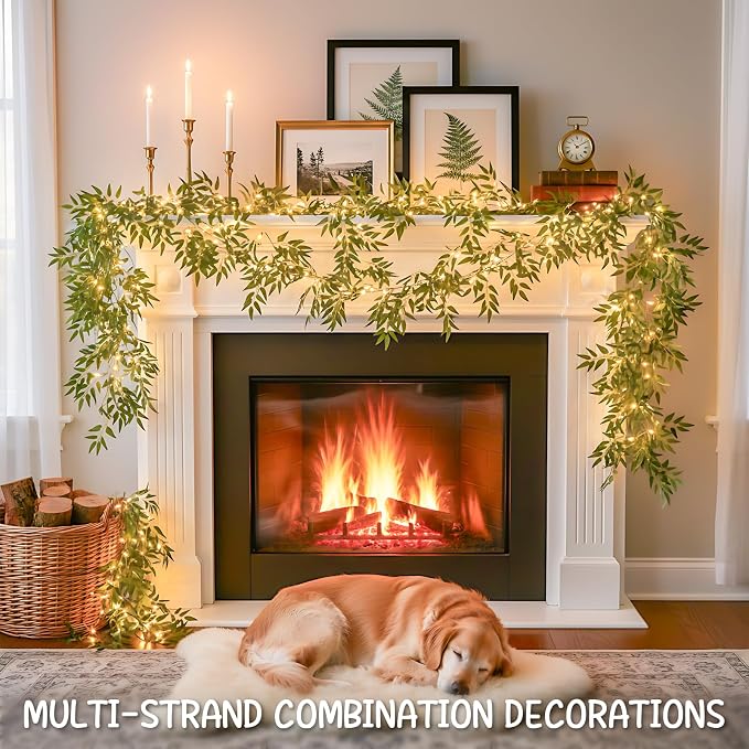 Vine with Fairy Lights 13.1FT 40 LED Willow Lights Battery Operated | - Image 7