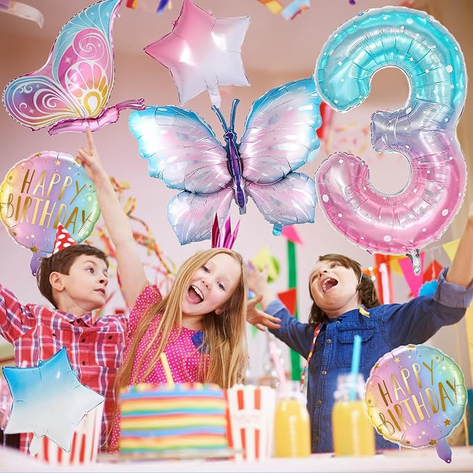 Butterfly 3rd Birthday Decorations - Image 5