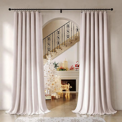 Beauoop Velvet Curtains for Bedroom Living Room Pink 52x84 2 Panels | Soft by Beauoop
