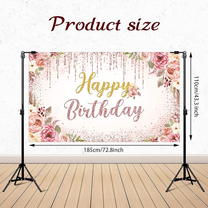 Happy Birthday Backdrop Decorations - Image 2