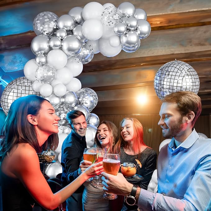 Disco Ball Arch Kit, Confetti Balloons - Image 6