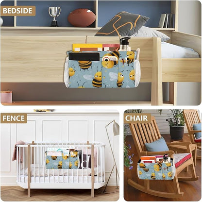 Bedside Caddy Metal Frame Hanging Organizer Bunk Bed Dorm Accessories Hook And - Image 8