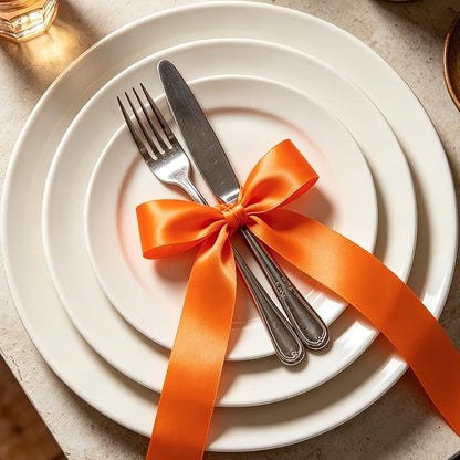 1In 30Yards Orange Satin Ribbon - Image 8
