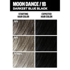 IGK Permanent Hair Dye Color Kit | 1B Moon Dance - Darkest Blue Black | 100% Gray Color Coverage + Strengthen + Shine | Ammonia Free