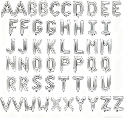 52 Pcs Silver Letter Balloons, Custom 2 Set A-Z Set - Image 2