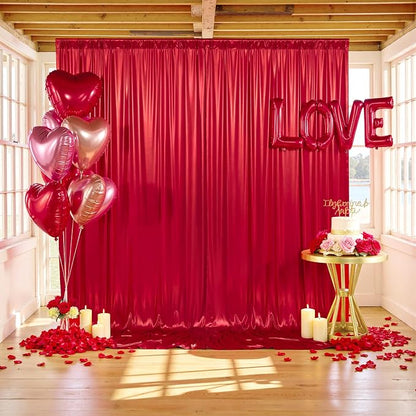 gogoparti 20x10FT Red Sequin Backdrop Curtain - Image 7