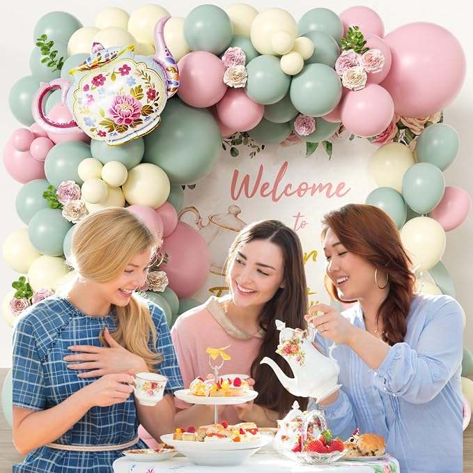 102pcs Tea Party Decorations Balloon Garland Arch Kit - Image 3