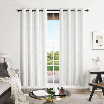 Deconovo White Curtains, Room Darkening Curtain, Thermal Insulated & Noise - Image 2