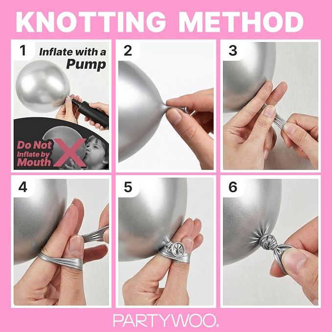 PartyWoo Pink Balloons 140pcs Matte Pink Color 18 12 10 5 Inch | 18 12 10 5 Inch - Image 7