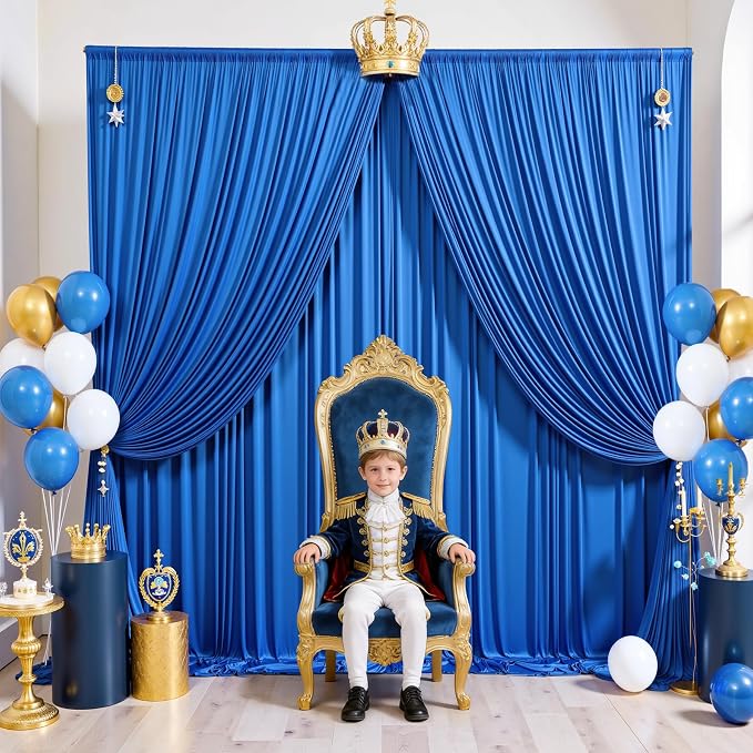 10ft×12ft Royal Blue Backdrop Curtain - Image 9