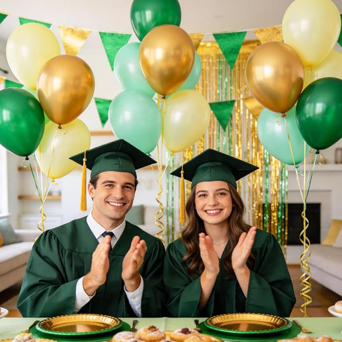 TONIFUL 500 Yards Green and Gold Curling Ribbon Balloon String | Balloon - Image 6