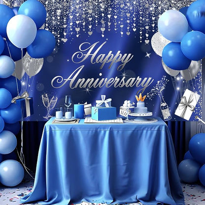 Avezano Happy Anniversary Banner Glitter Happy Anniversary Decorations - Image 2
