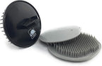 G.B.S Head Shampoo Scalp Massager Brush and Soft Palm Pocket Comb for All Hair Types, Pack of 3 (1 Black and 2 Gray) Made in U.S.A