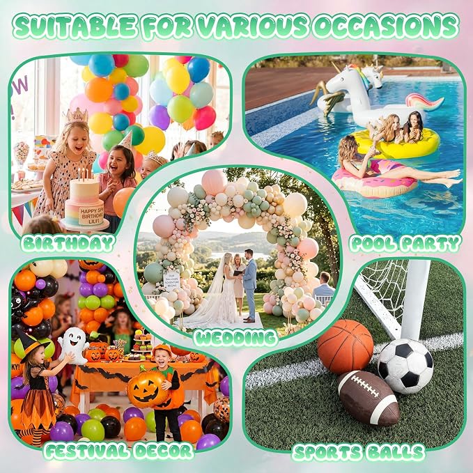 4-in-1 Electric Balloon Pump for All Balloons, Portable Dual Nozzle 600W Air - Image 7
