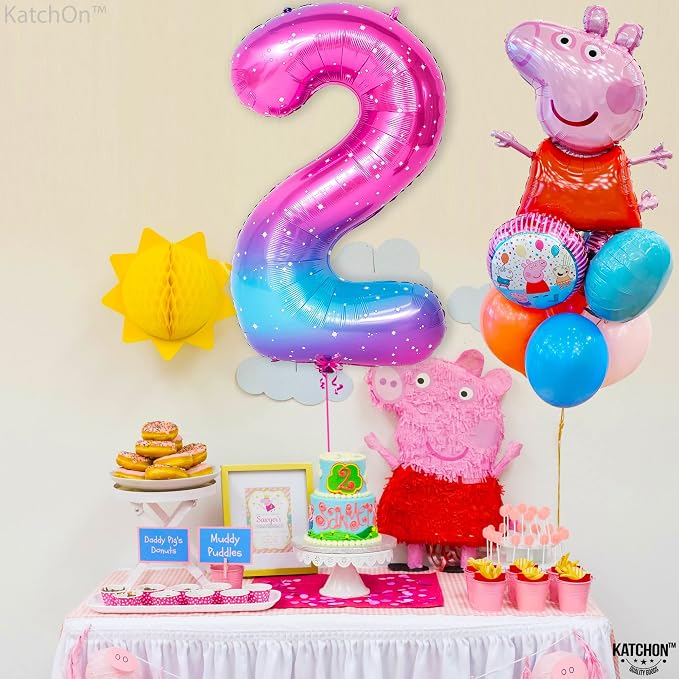 KatchOn Rainbow 2 Balloon Number 40 Inch | Number 2 Balloons - Image 8