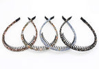 Fashion Hair Accessories Teeth Comb Hair Hoop Bands Soft Comfy Non-slip Headbands for Women (4 colors)