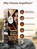 Chestnut Brown Hair Dye Shampoo 3 in 1, Natural Hair Dye to Cover Gray Hair, 400 ML
