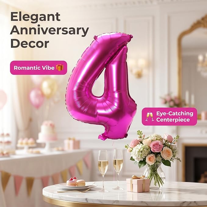 YPSelected 32 Inch Large Foil Helium Number Balloon Birthday Wedding Party 0-9 - Image 4
