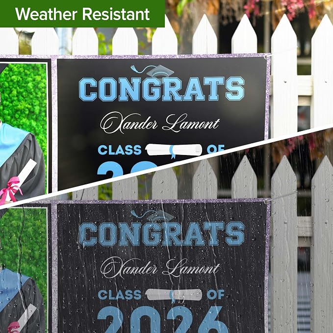 Graduation Banner, Personalized Graduation Class of 2026 Backdrop Decorations - Image 5