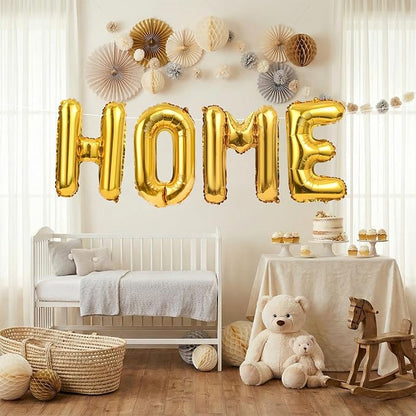 40 Inch Gold HOME Balloons, Large Gold Letter Foil Balloon - Image 7