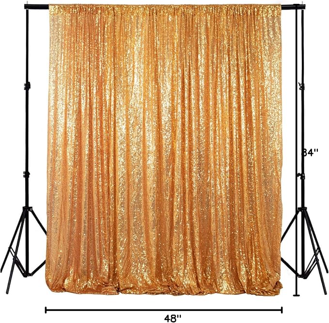 ShinyBeauty Photobooth Background-4FTx7FT-Gold-Sequin backdrops Sequin Fabric - Image 9